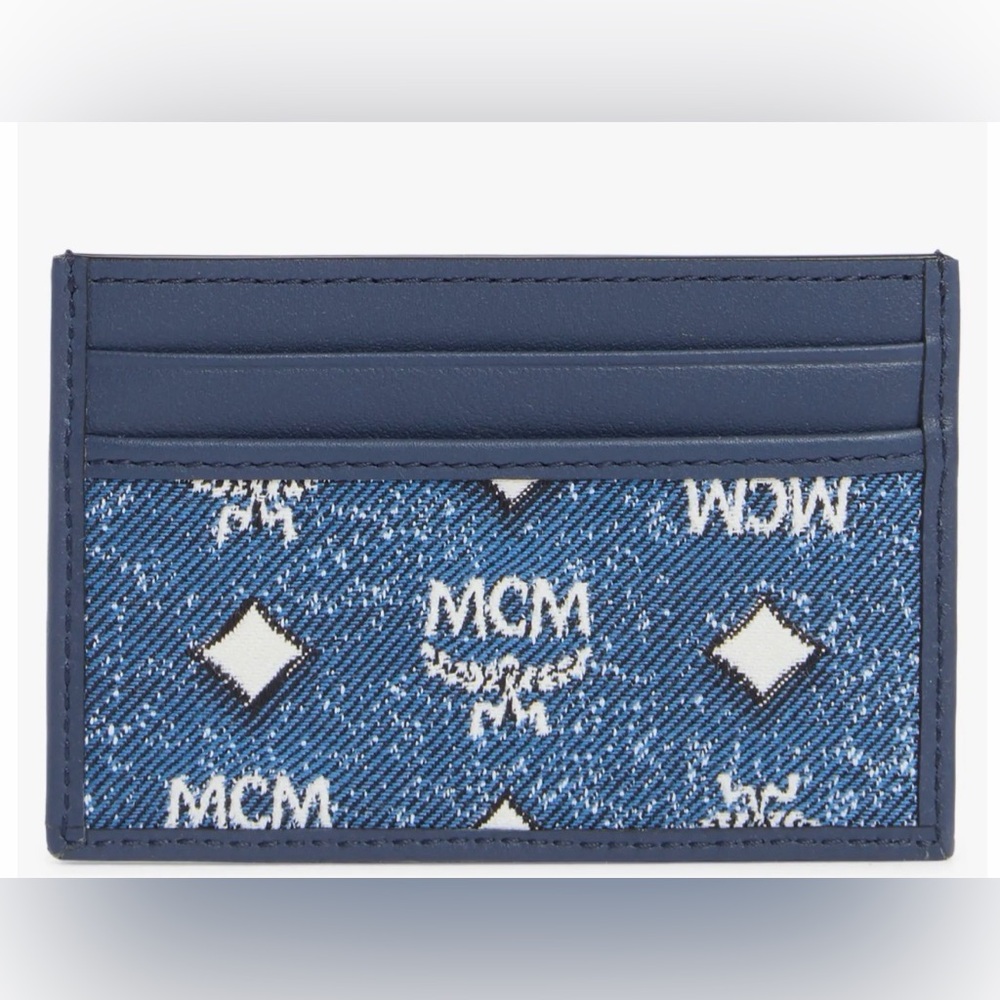 NWT MCM Denim Card Holder comes with Box and Dustbag